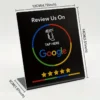google-review-nfc-stand-pvc-black-size